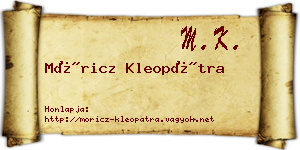 Móricz Kleopátra névjegykártya